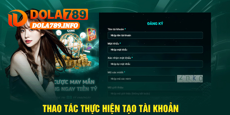Thao Tác Thực Hiện Tạo Tài Khoản